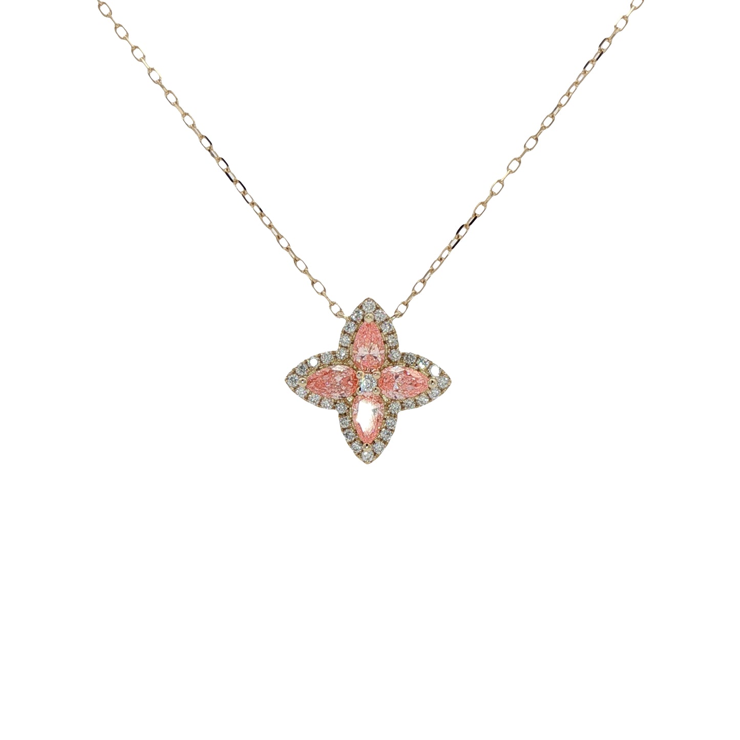 lab grown pink diamond pendant