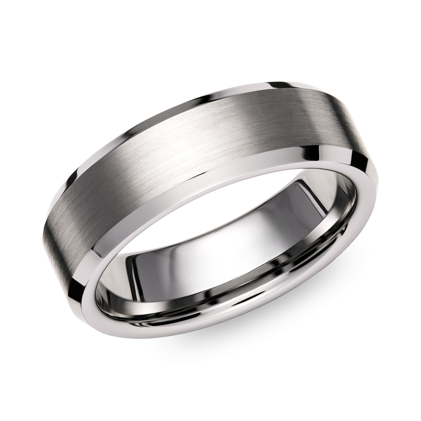 Tungsten rings. 7mm  tungsten wedding ring matt and polish finish – Henry D Johnstone