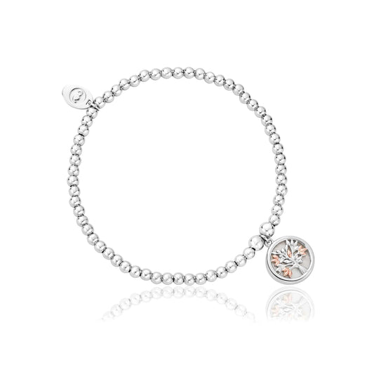 00017968 - Clogau 'Tree of life' mother of pearl affinity silver bracelet - 3SBB92R