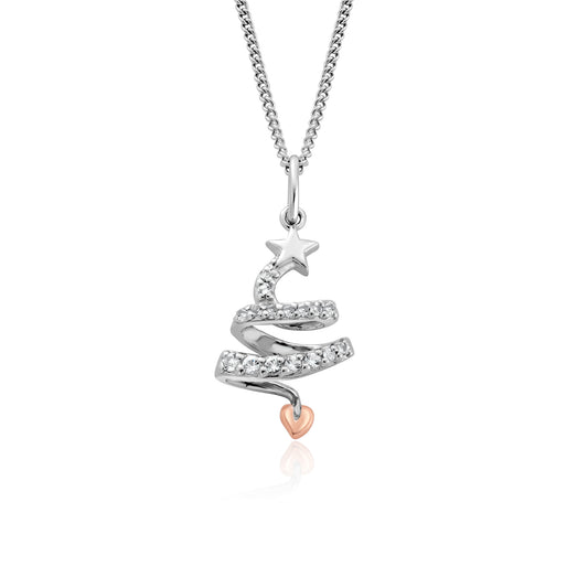 Clogau 'Christmas Tree' silver pendant - 3SCGS0709.