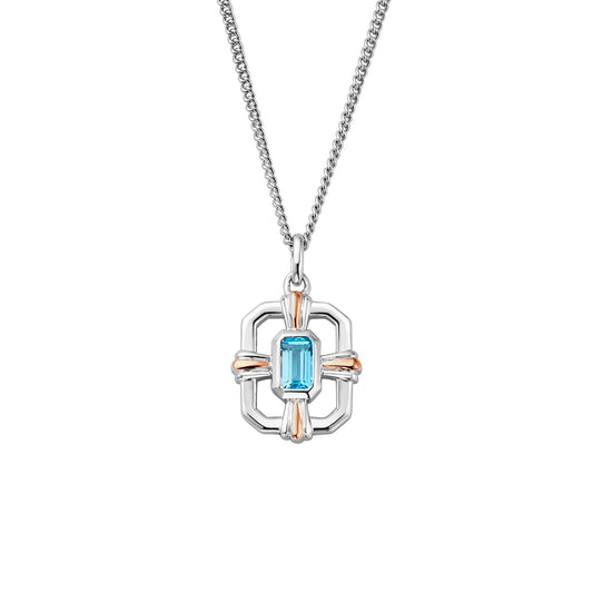 Clogau 'Enchanted Gateways'Swiss Blue Topaz necklace - 3SEGW0728