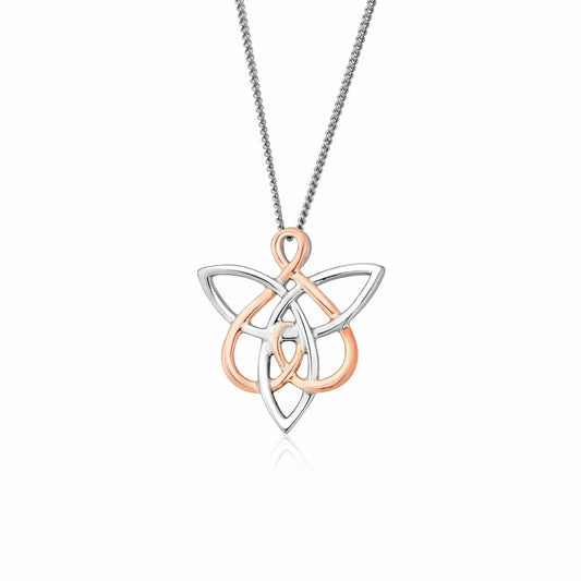 00017975 - Clogau 'Fairies of the mine' silver and 9ct rose gold pendant - 3SETL0233