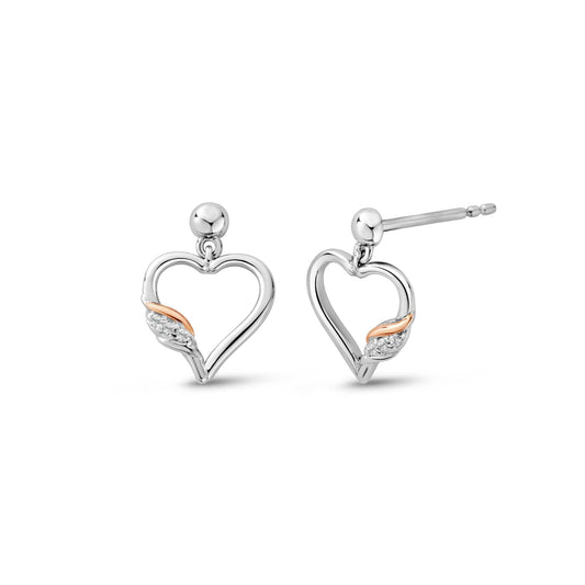 Clogau 'Past Present and Future' Sterling Silver Earrings with Topaz. 3SPPF0800