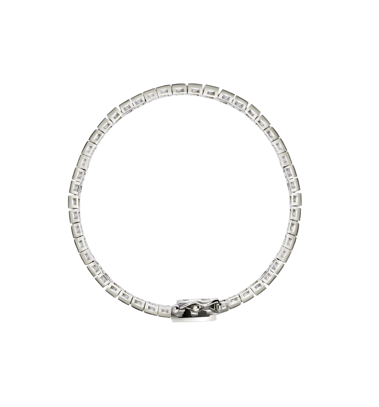 00017897 - Carat silver 'Kayla' tennis bracelet in silver  MEDIUM18cm  - CB925W-KAYL-W3-L