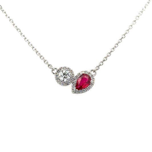 Bespoke: Diamond & Ruby 'Aphrodite' platinum necklace.