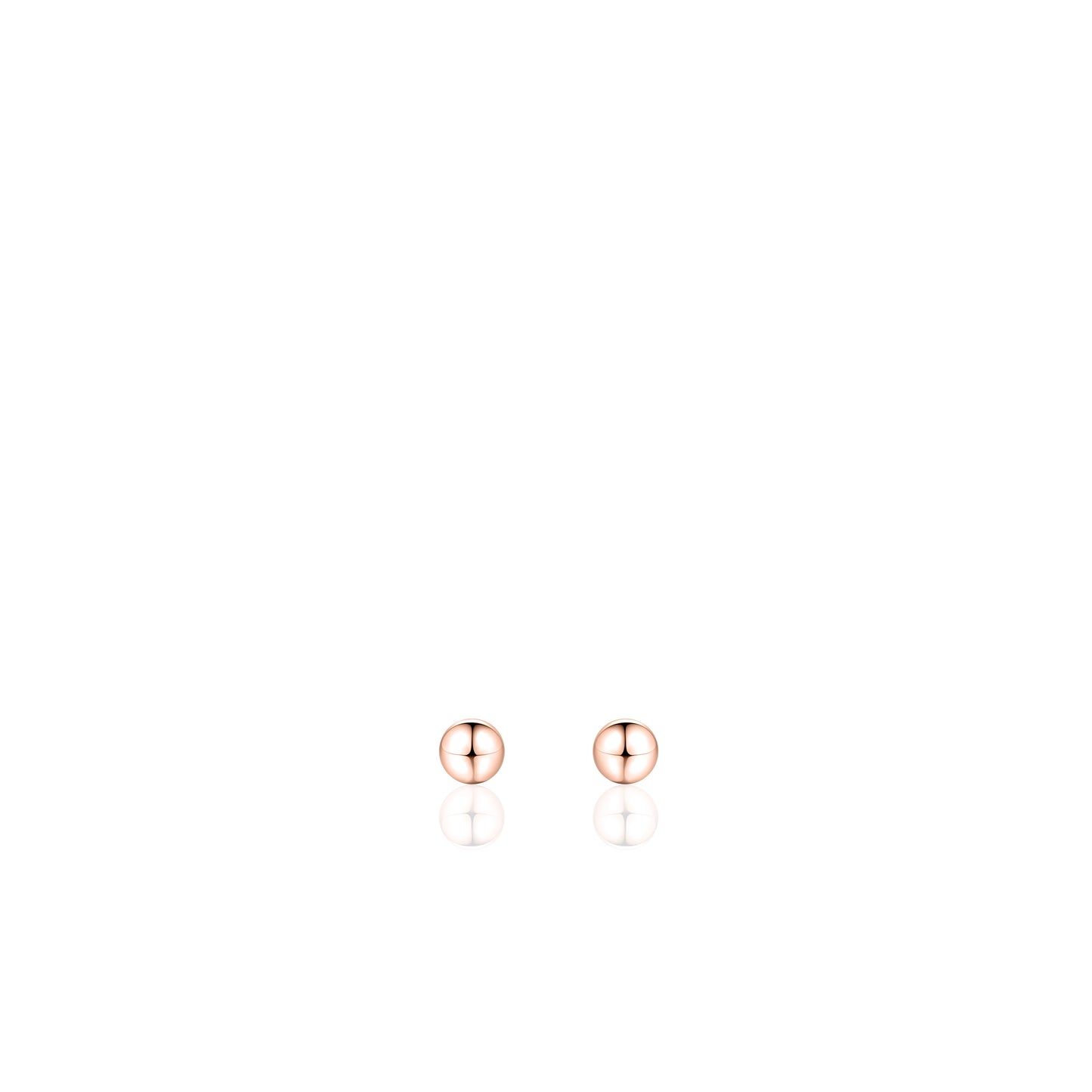 Gisser Rose gold plated Silver Stud Earrings. BO3R