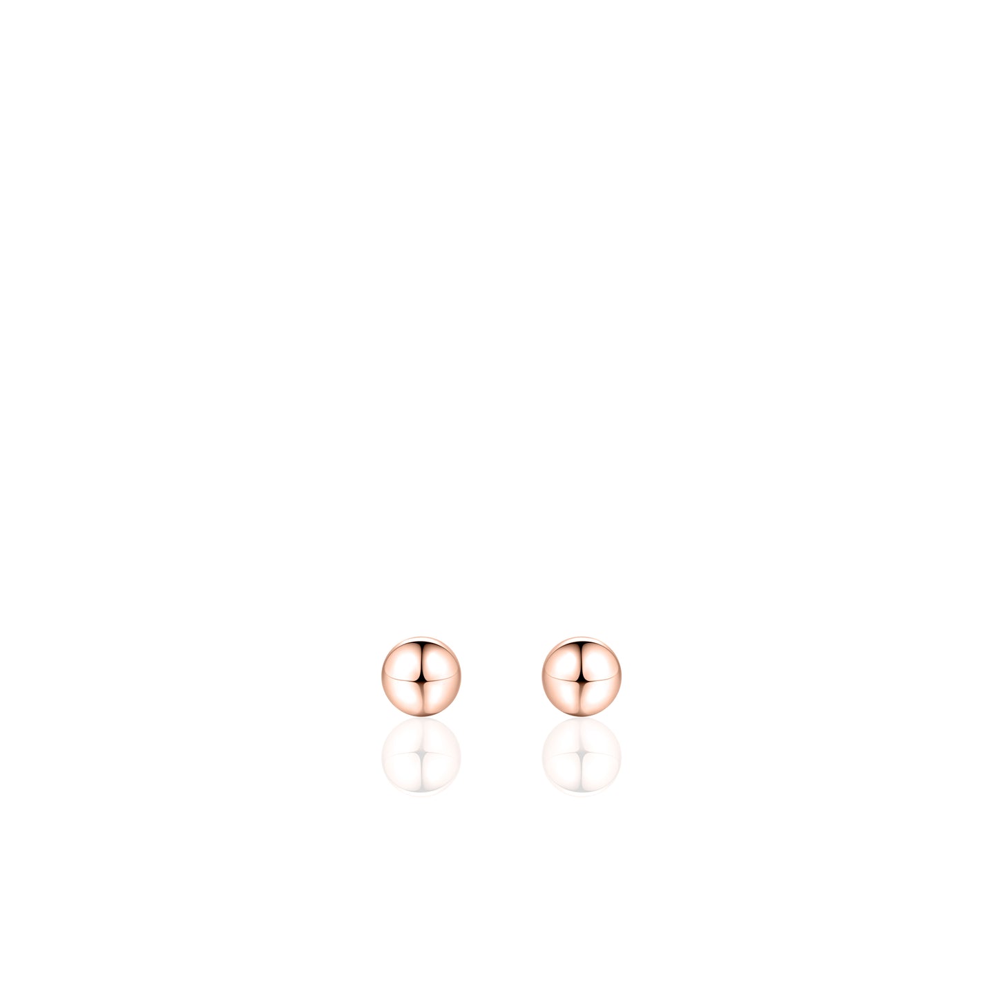 Gisser Rose gold plated Silver Stud Earrings. BO4R