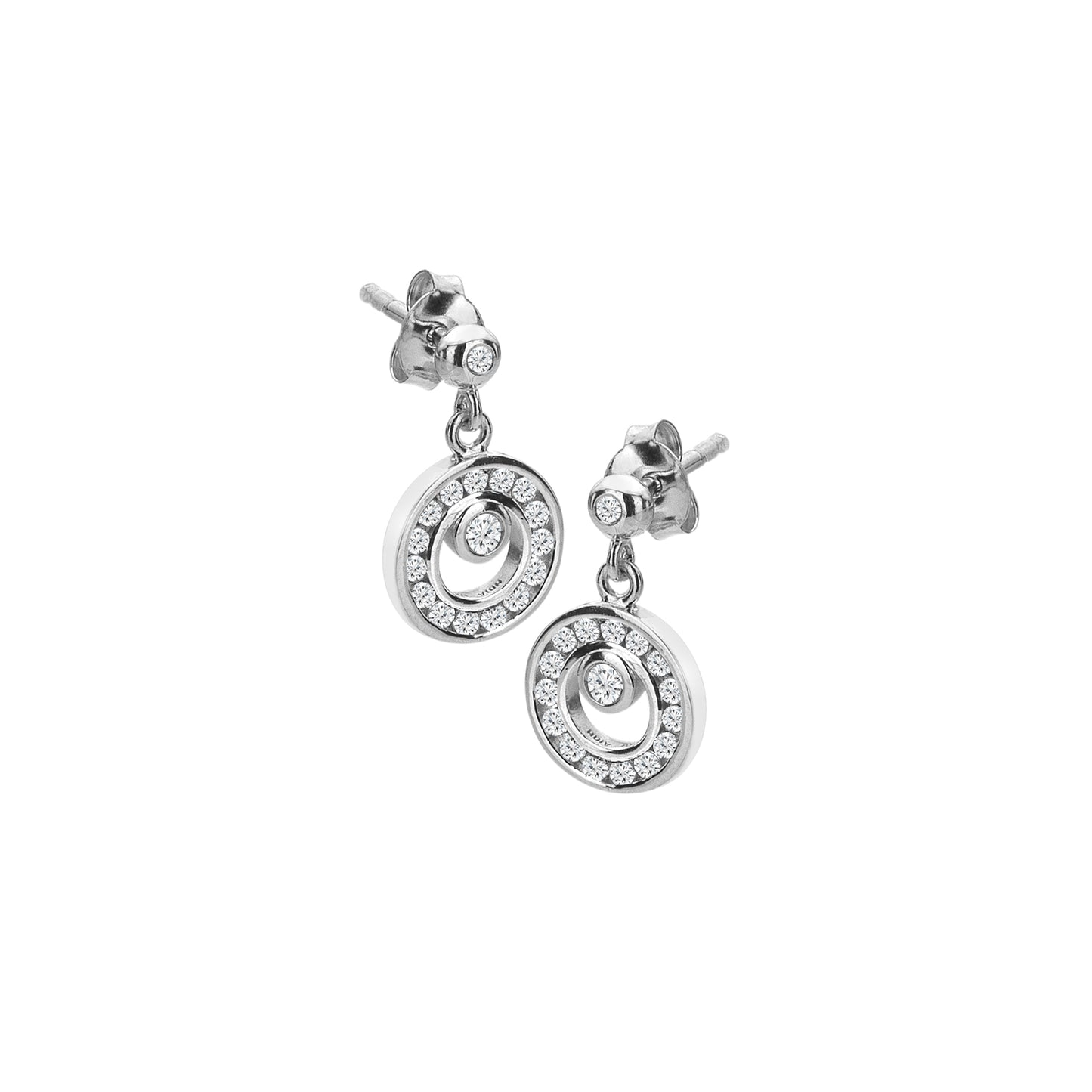 00017997 - Hot Diamond Orbit open circle  Drop Earrings -  DE744