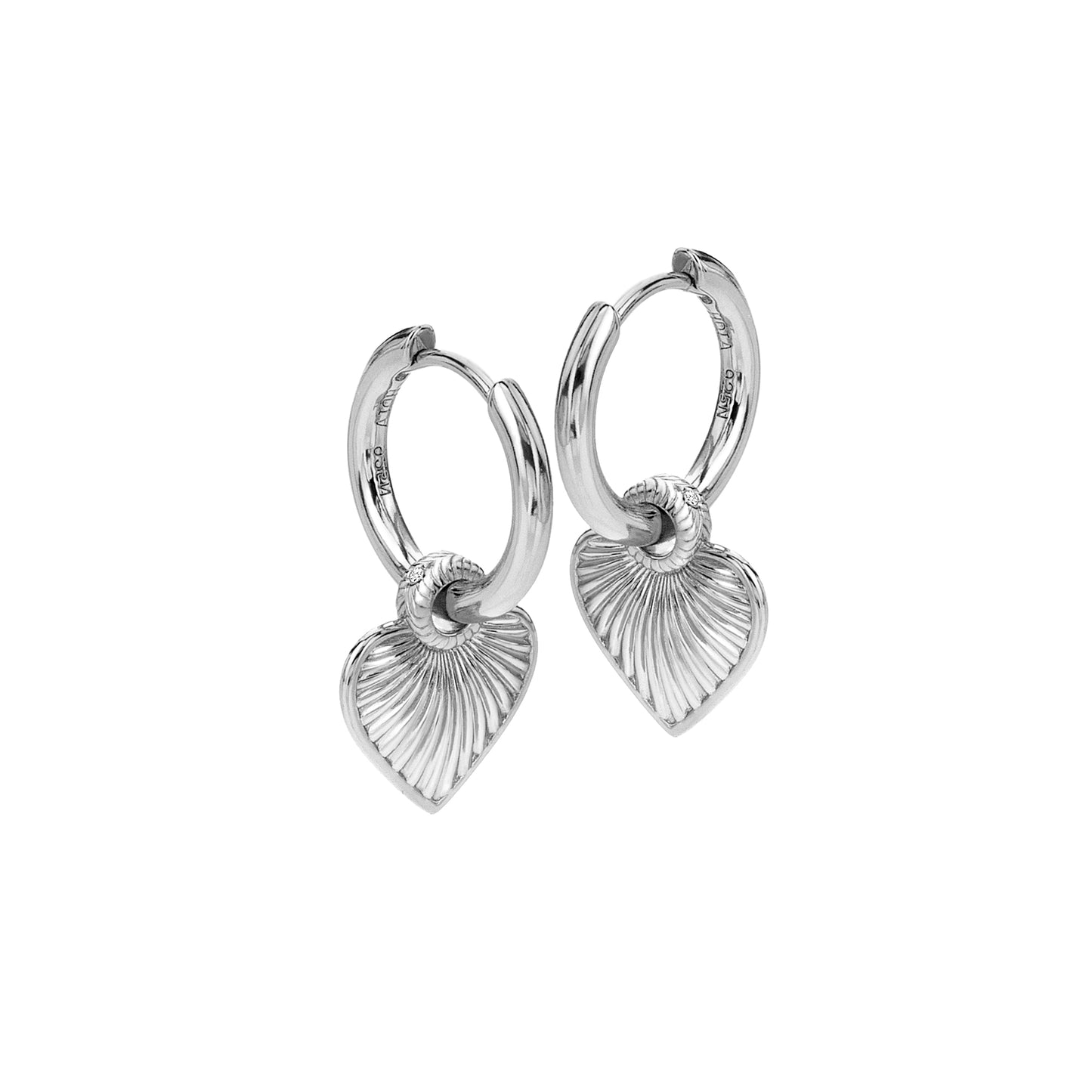 Hot Diamonds 'Essence' Heart Huggie Hoop Earrings - DE821