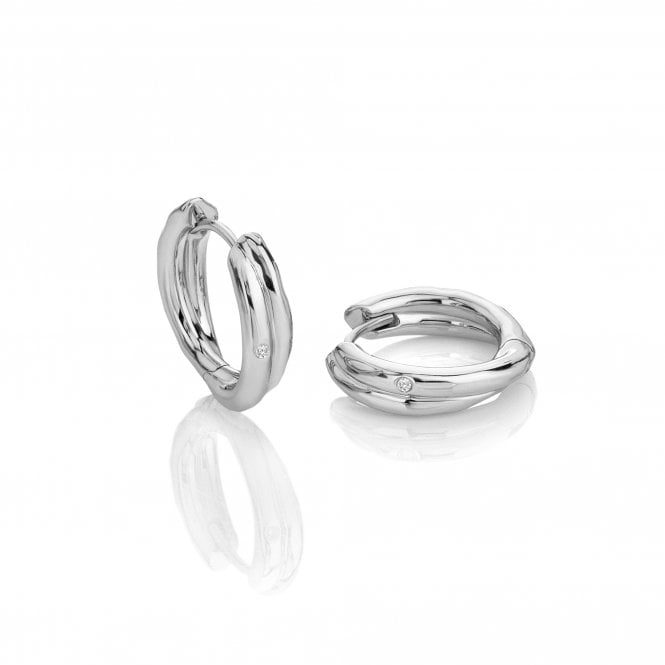 Hot Diamonds 'Aura' Sterling Silver Hoop Eaarings - DE823