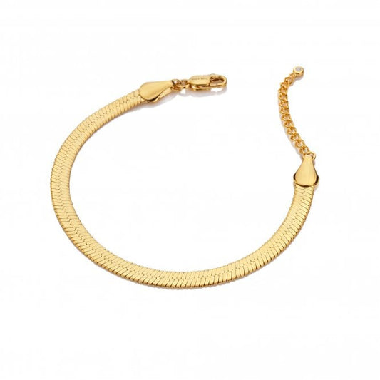 Hot Diamonds HD X TG Sterling Silver Gold Plated Snake Chain Bracelet - DL686