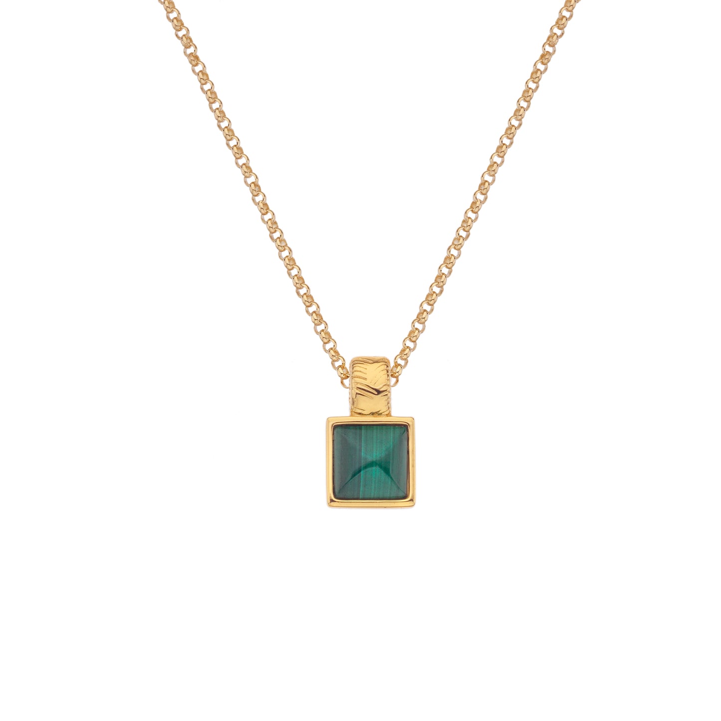 Hot Diamonds X JJ Revive Malachite Pendant and Earring Set.  SS151