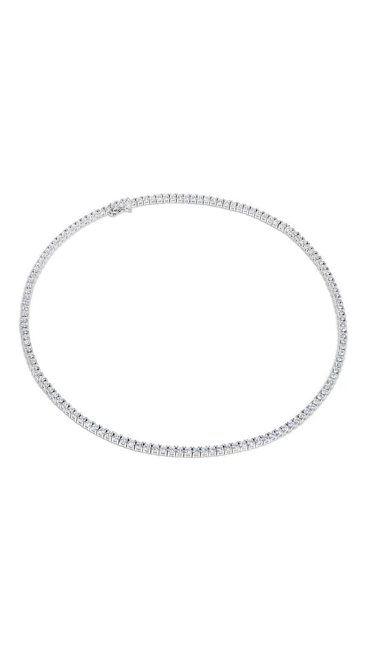 Carat 'Prudence' sterling silver rhodium plated cubic zircornia necklace