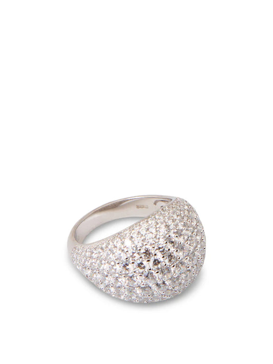 Carat 'Reese' sterling silver cubic zircornia domed ring.