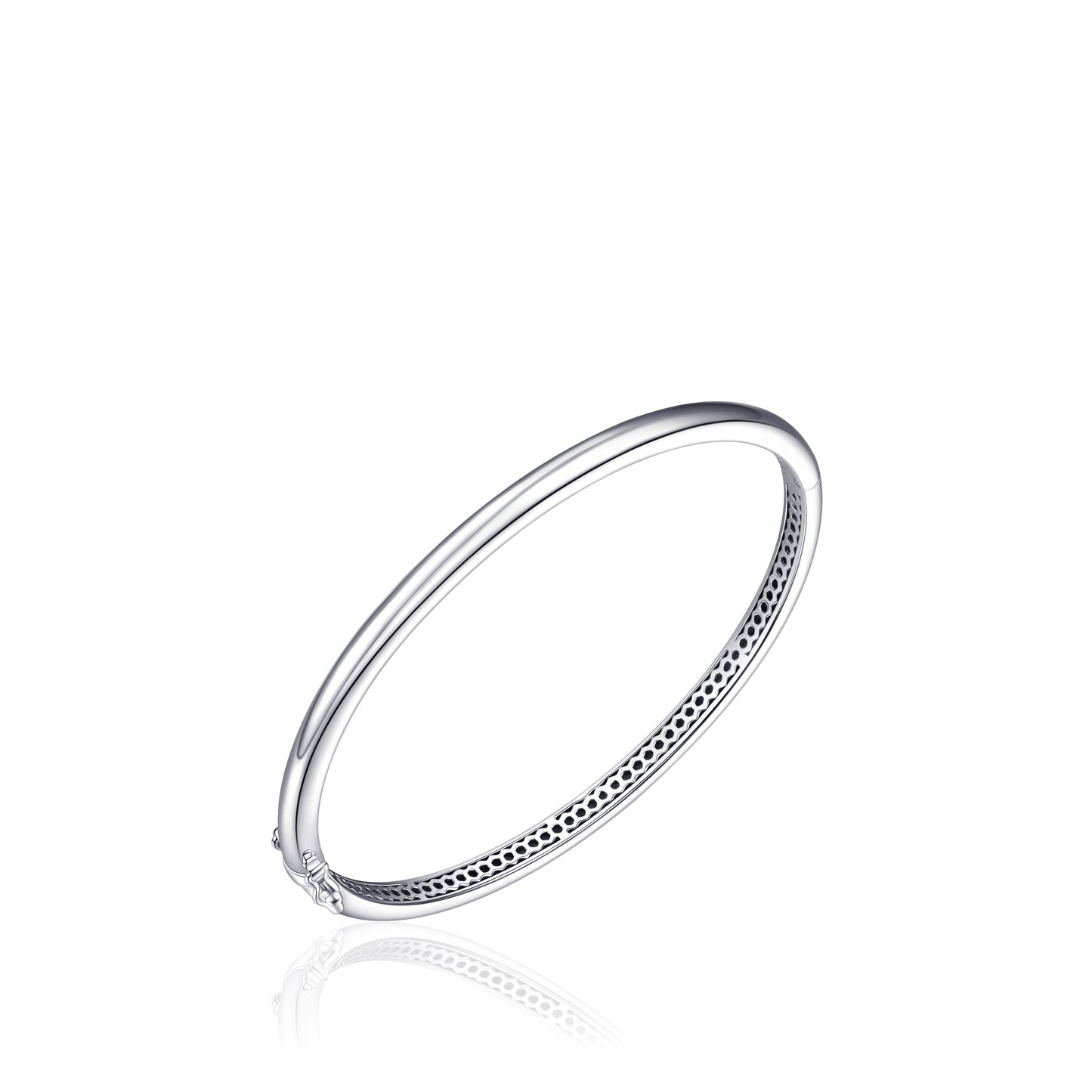 Gisser Silver Cubic Zirconia Bangle SBD4
