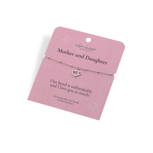 Silver Whisper Mother and Daughter Bracelet.