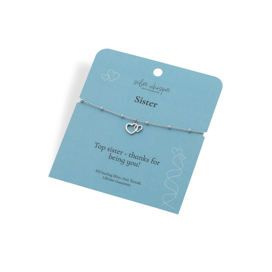 Silver Whisper Sister Bracelet.