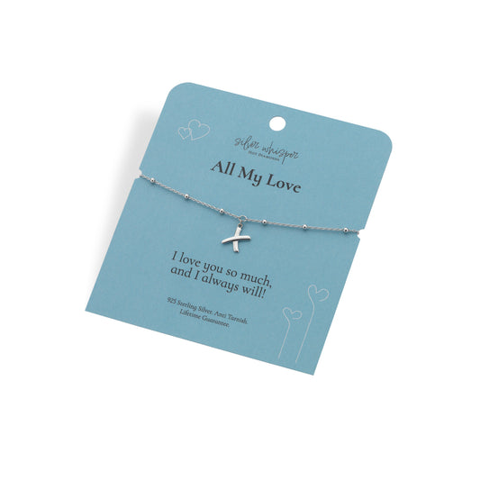 Silver Whisper All My Love Bracelet.