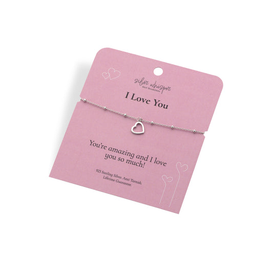 Silver Whisper I Love You Bracelet.