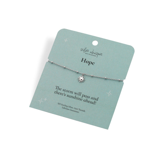 Silver Whisper Hope Bracelet.