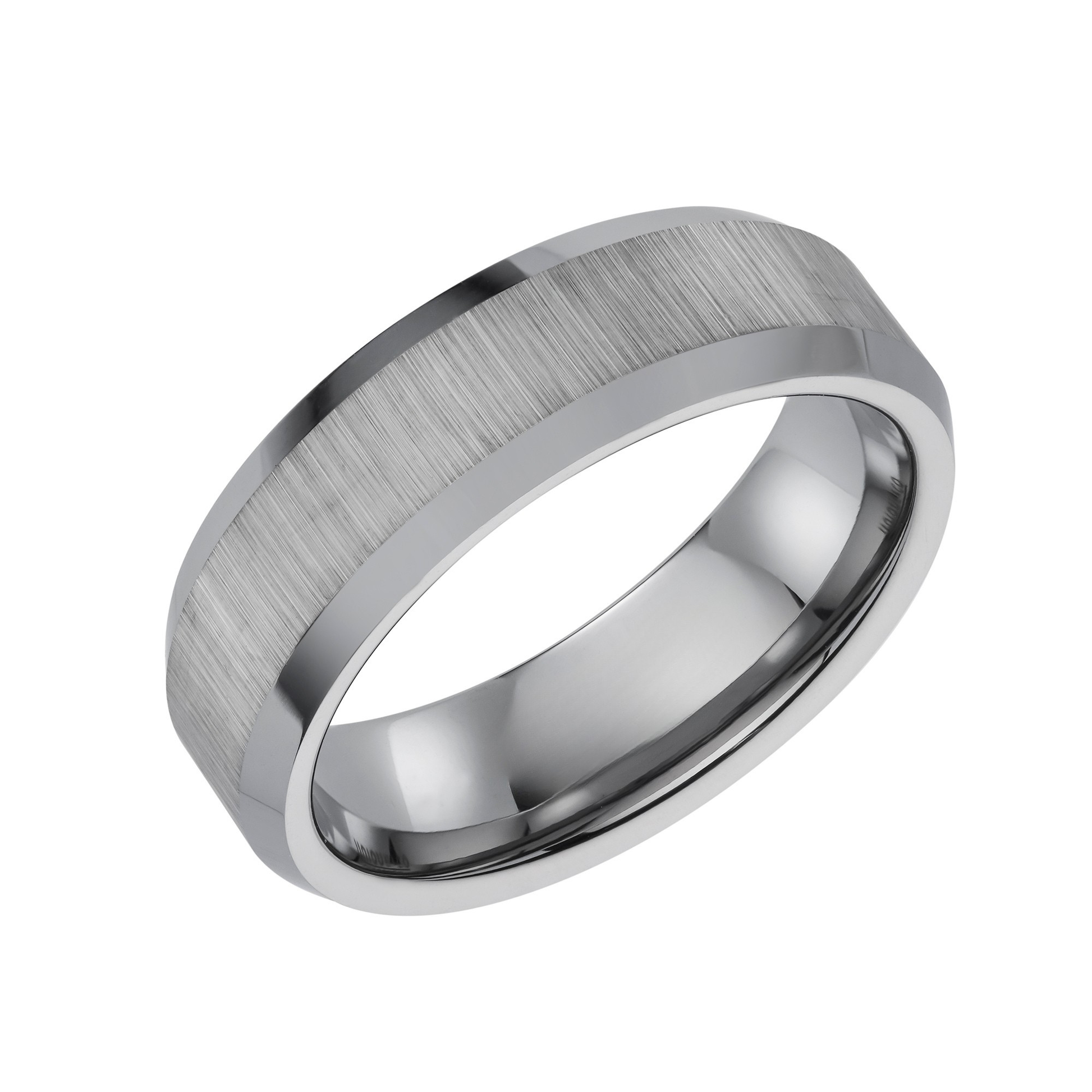 Tungsten Carbide 7.0mm Lapped ring. Henry D Johnstone Jewellers.