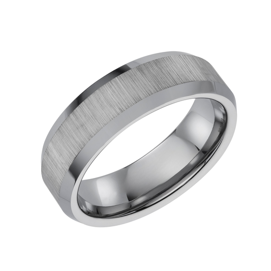 Tungsten Carbide 7.0mm Lapped ring. Henry D Johnstone Jewellers.