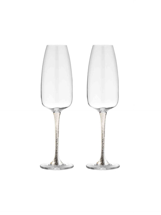 00016194 - Argenesi 'Canada' silver stem glasses - Set of two.