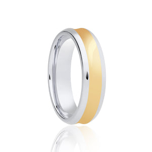 Platinum & 18ct Yellow Gold 5.0mm Wedding Ring
