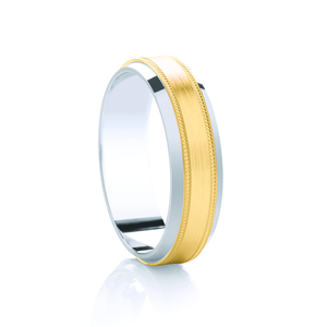 Platinum & 18ct Yellow Gold 4.0mm Wedding Ring