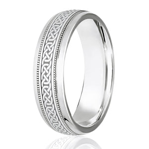 Argentium 6.0mm Diamond Cut Finish Wedding Ring