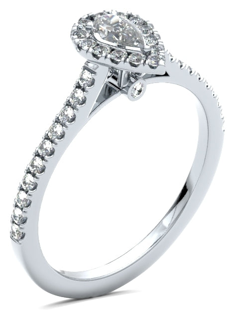 DHW02 Pear Engagement Ring – Henry D Johnstone