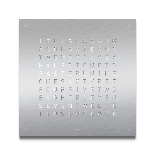 QLOCKTWO Classic Stainless Steel Clock