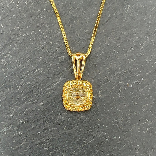 Pre-Owned: One 18ct yellow gold citrine and yellow sapphire 'Victoria Seal' pendant by Sarah Ho London.
