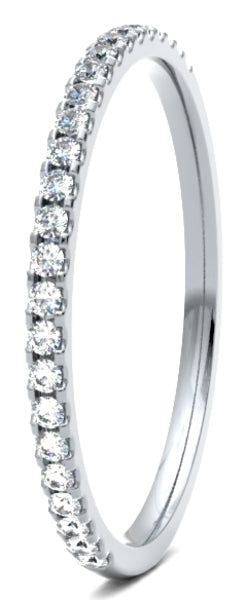 Customizable Round Brilliant Cut Wedding Band with diamonds