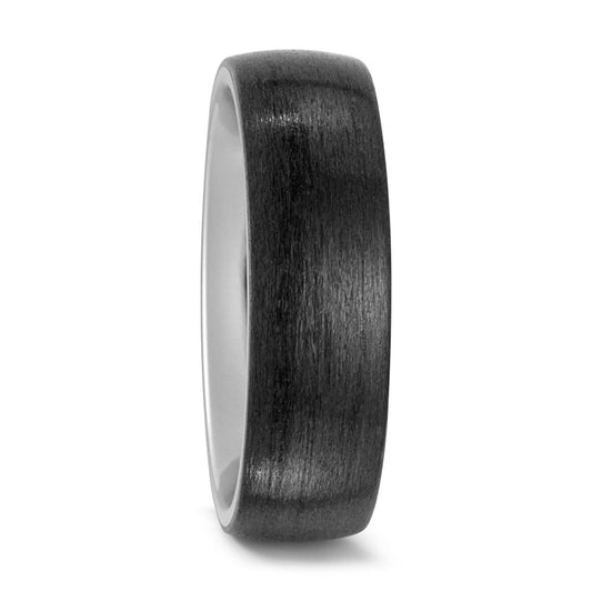 Titanium & carbon fibre 4.0mm wedding band - Brushed finish.