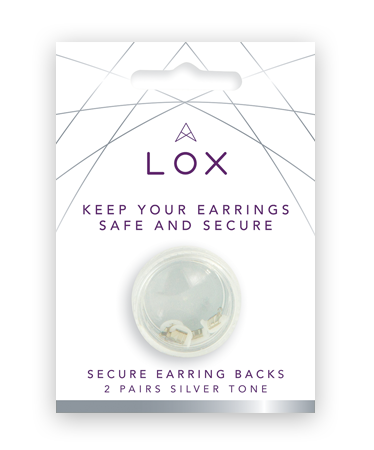 Two pairs of Silver Tone Lox secure earring backs